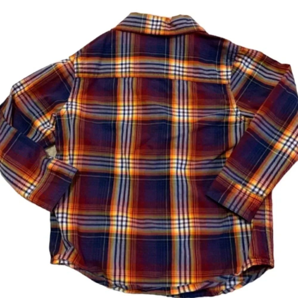EC GYMBOREE BUTTON UP PLAID SHIRT SZ. 2T